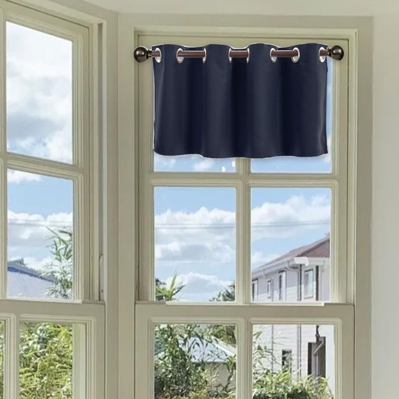Short Curtains With Light Blocking Function, Navy