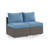 59.8"Width Outdoor Wicker Armless Sofa Set