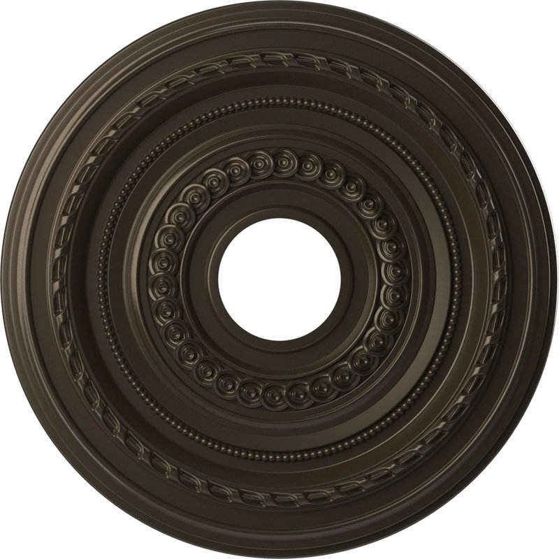 Médaillon Cole en PVC thermoformé pour plafond, 16" OD, Bronze métallique foncé