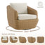 Fauteuil de jardin pivotant Cambelle avec coussins-1436701847-1436701840
