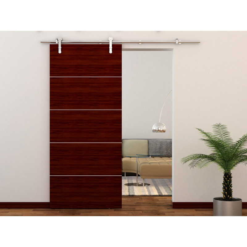 Stainless Steel Stick Strap Rolling Barn Door Hardware Kit