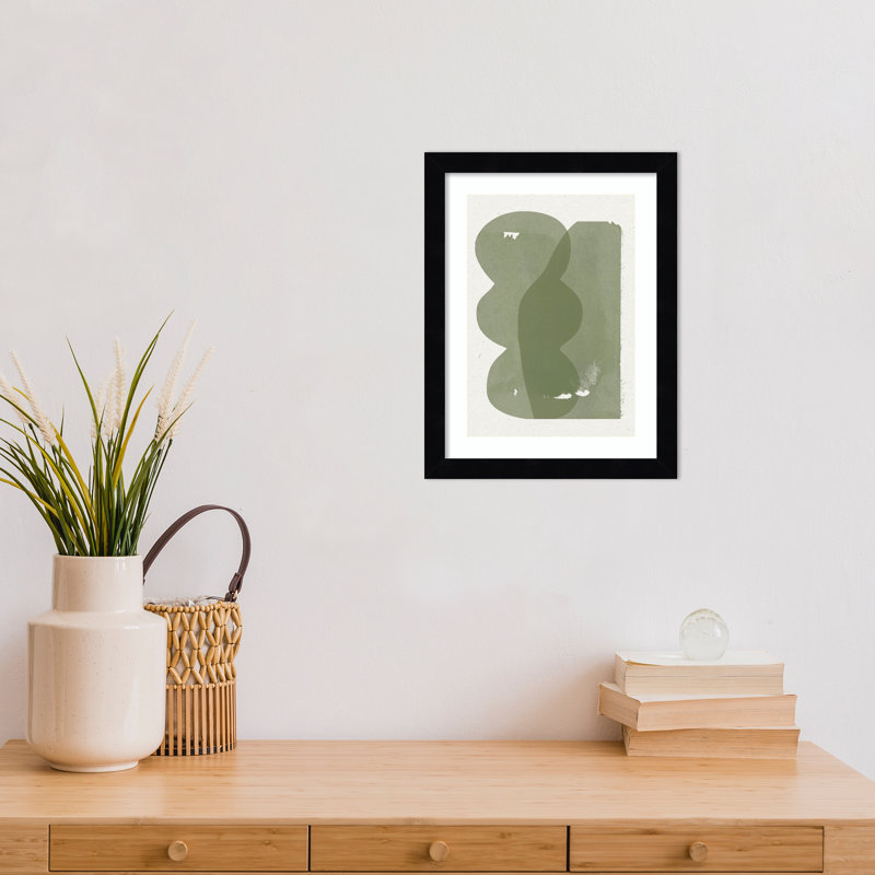 "Nirvan Figurative Composition" par le studio MIUUS, reproduction d'art encadrée en bois, Noir, H 13 po x l 10 po
