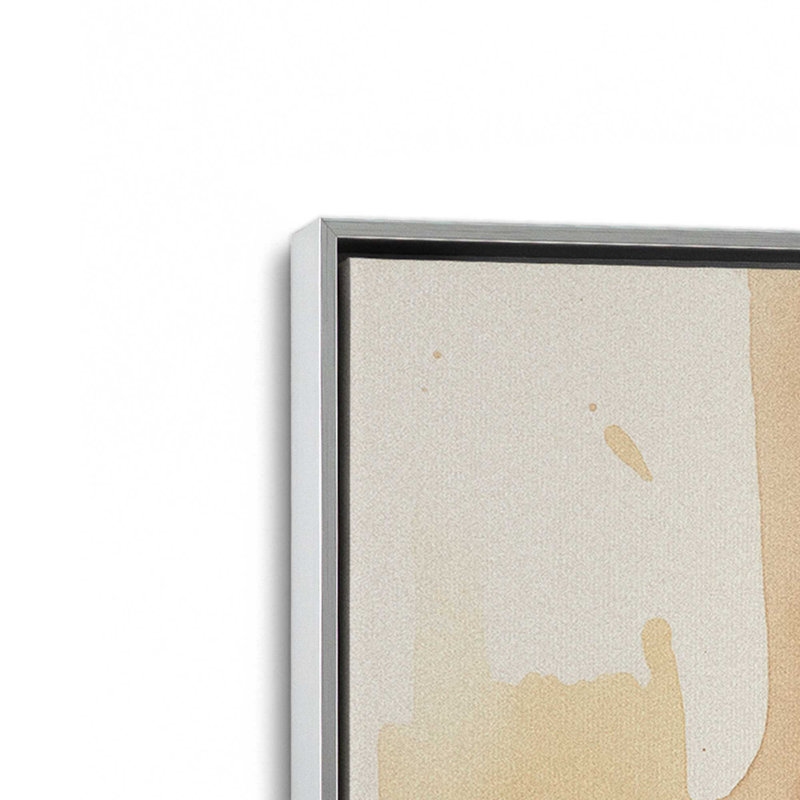 Burnt Echoes, ensemble de 2 toiles encadrées, Cadre flottant en chrome poli, H 18,75 po x l 25,5 po x P 1,75 po