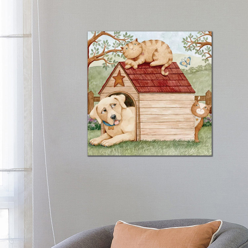 Furry Friends by Teresa Kogut - Painting on Canvas, Wrapped Canvas, 66.04cm H x 66.04cm W x 3.81cm D