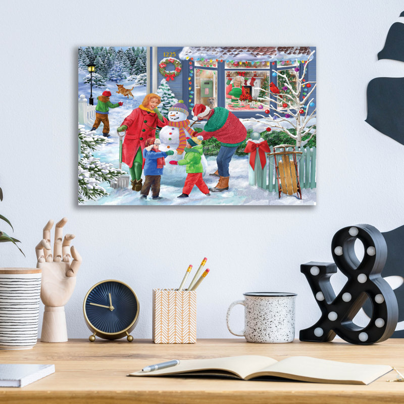 «The Holiday Aisle®» Avant le dîner de Noël »par Bigelow, illustrations en verre acrylique, H 12 po x l 16 po x P 0,13 po