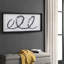 Art mural encadré en verre noir et or, grand, art 41 po x 17 po, l 41 po x H 17 po, style moderne