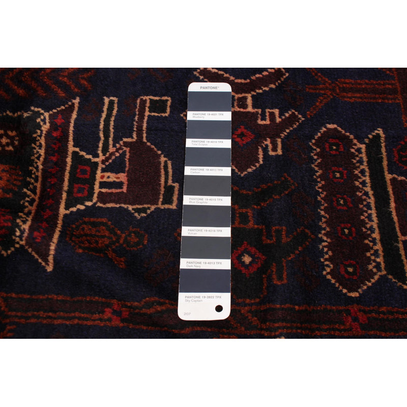 One-of-a-Kind 3'11" X 6'4" New Age Wool Area Rug in