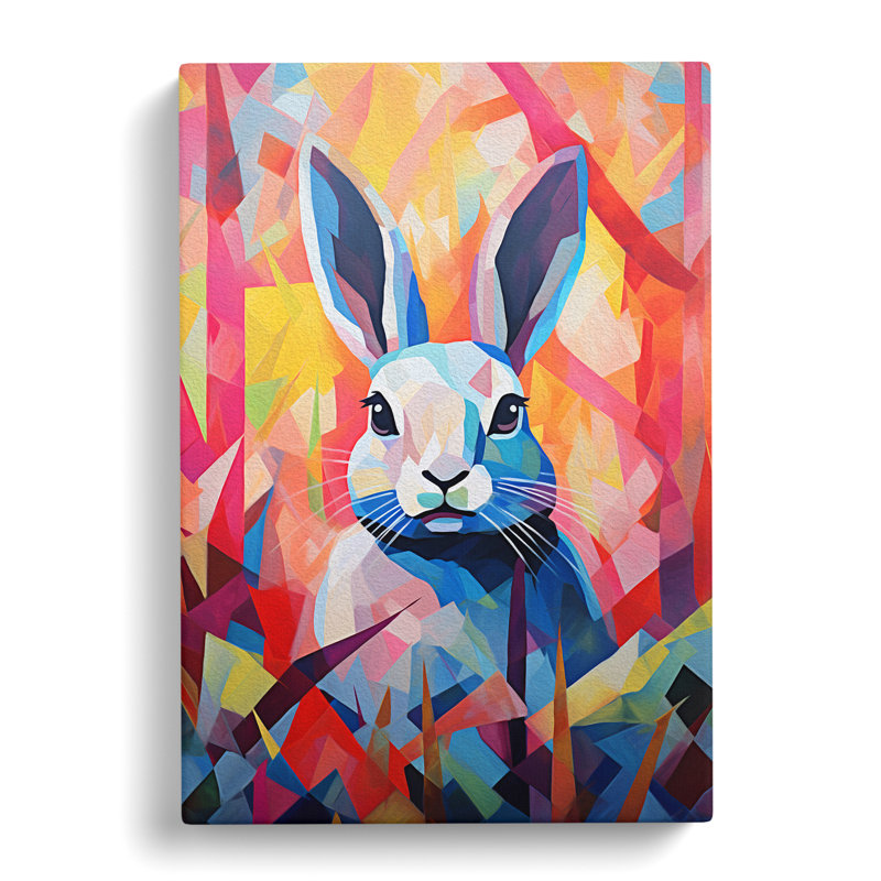 Rabbit Abstract - Wrapped Canvas, 50cm H x 35cm W x 3cm D