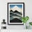 Mountain In Abstract Design - Picture Frame Print-1349887336-1349887335