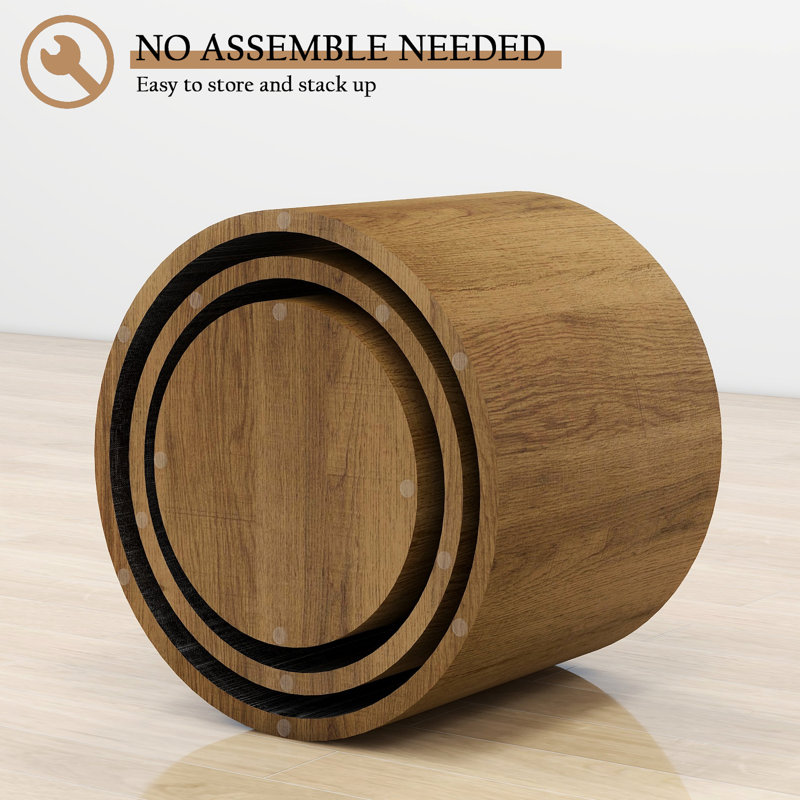 Millwood Pines Nesting Coffee Table Set of 3