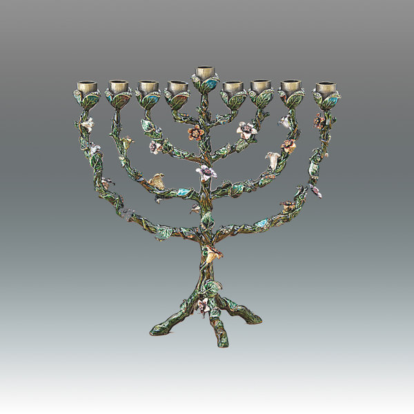 Jeweled Floral Menorah