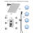 Bathroom Shower Faucet System with 10" Rain Shower Head, Handheld Shower and Body Jets, Pressure Balanced Valve-89096886