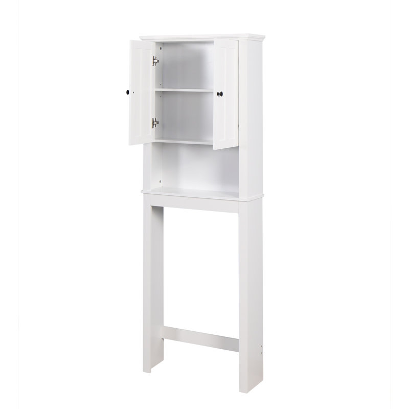 Armoire de rangement en bois au-dessus de la toilette 23,62 x 7,72 x 67,32 po avec tablette réglable et rangement pour salle de bain