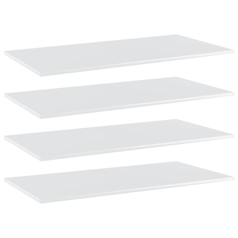 Tablettes flottantes étagères murales, Blanc très luisant, H 0,6 po x l 23,6 po x P 19,7 po