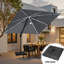 Parasol en porte-à-faux pour terrasse 11 pi x 11 pi à DEL avec base lestée-2031433627