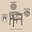 Fauteuil de salle à manger rembourré Blake-1595375937