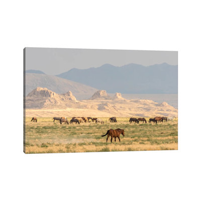 États-Unis, Utah, Tooele County. Wild Wildes Grazing par Jaynes Gallery - Photographie sur toile tendue