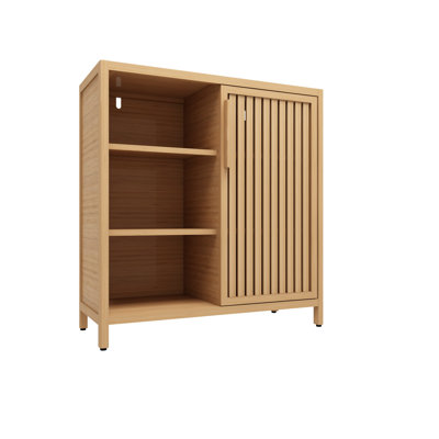 large-capacity single-door storage shelves in living rooms