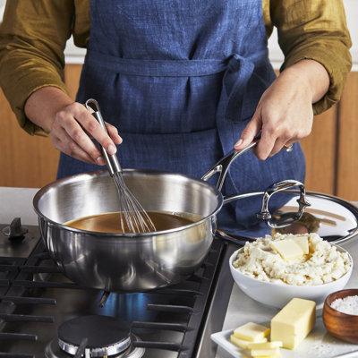 Demeyere Atlantis Stainless Steel Saucier with Lid