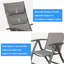 Ensemble de 2 chaises de patio pliantes en tissu textilène