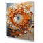 Collage abstrait en spirale orange et blanc - Collages abstraits, art mural-318220493-522649689