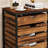 7-Drawer Storage Dresser Cabinet With Wheels, Industrial Wood Chest Organizer With Metal Frame, Mobile Drawer Unit For Office, Bedroom, Entryway, Living Room – Rustic Brown