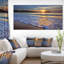 «Calm Seashore with Blue Waves», reproduction de photo sur toile tendue-19410996