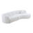 Braylon Boucle Fabric Upholstered 3-Seater Curved Sofa