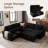 Hoelscher L-shaped Sleeper Sectional Upholstered Sofa Bed With Storage Space Black-916675499