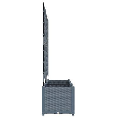 Jardinière 3 pièces vidaXL gris clair 47,24 x 15,75 x 56,30 po