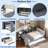 Platform Bed With Storage Shelves, Desk, Charging Station And Upholstered Headboard-408809421-408809418