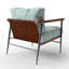 «Blossoming Pastel Wildflowers On» bleu clair - Chaise rembourrée Farmhouse, chaise d'appoint rustique à motif floral-1702513304