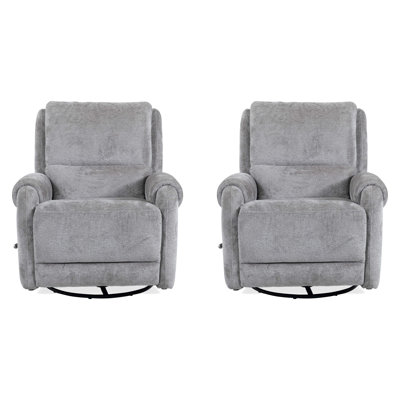 Alyre Manual Swivel Glider Recliner Two Pack