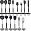 Ensemble 26 pièces d'ustensiles de cuisine en silicone avec support - ustensiles de cuisine résistants à la chaleur et non toxiques pour batterie de cuisine antiadhésive, allant au lave-vaisselle