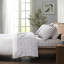 Très grand drap imprimé, tissu à chevrons gris 4 pièces, flanelle 100% coton, drap-housse élastique, lavable à la machine