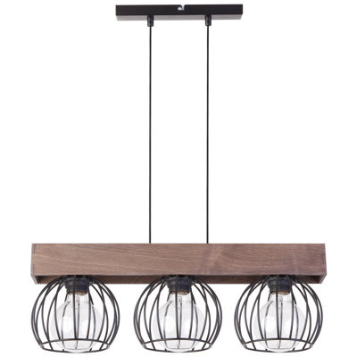 3 - Light Brown/Black Single Pendant