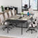 Billey 8FT Conference Table,Boat Shaped Meeting Table With Rectangle Grommet, Modern Seminar Table
