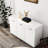 Large Capacity Side Table - White With 3 Doors And Superb Painting Quality Sideboard Ample Storage Capacity, Fine Touch