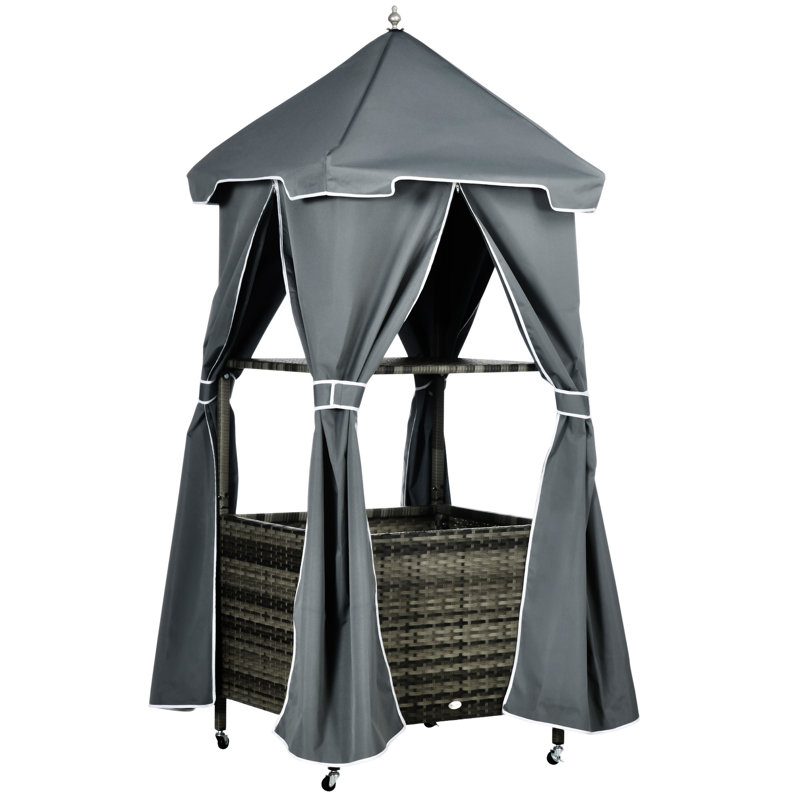 Outsunny Outdoor Towel Valet Caddy