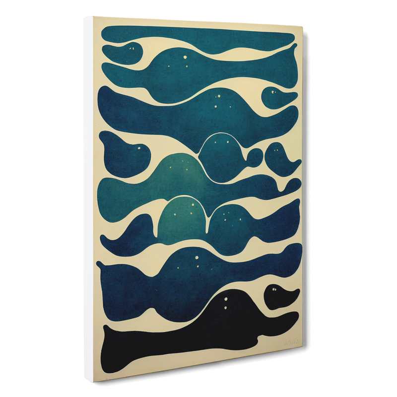 XC1022-3771X Retro Abstract Art No.7 - Wrapped Canvas Print, 50cm H x 35cm W x 3cm D