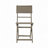 Outdoor 3Pc Half-Round Folding Acacia Wood Bistro Set: Weather-Resistant, Space-Saving