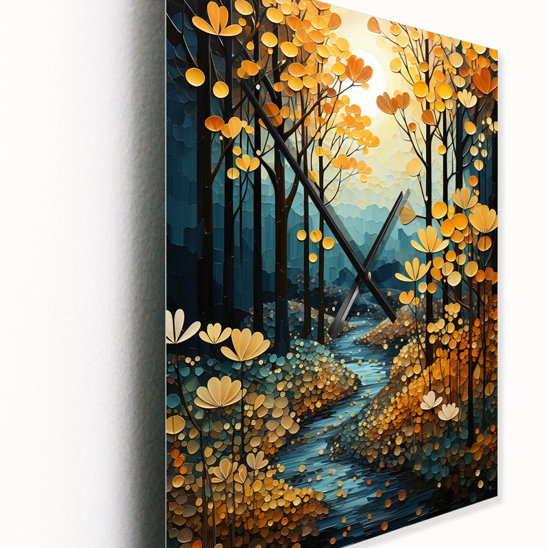 Horloge murale Bold Enchanted Forest Captures II - Paysage et nature, H 32 po x l 16 po x P 1 po