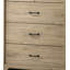 Commode 4 tiroirs en chêne clair l 32 "avec poignées noires-912021516