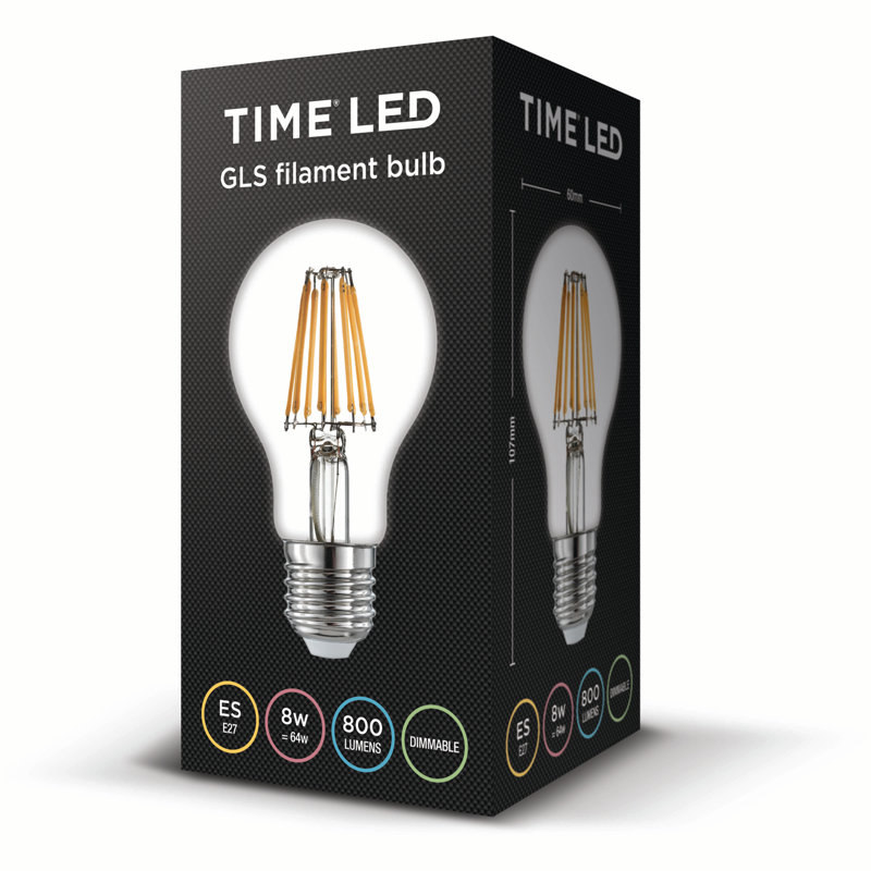 8W E27 Dimmable LED GLS Light Bulb