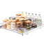 Organisateur de placard coulissant, pour la maison, tiroirs à roulettes en acier, installation facile en 4 étapes, pour un rangement esthétique, étagères coulissantes pour garde-manger, installation à gauche ou à droite, structure