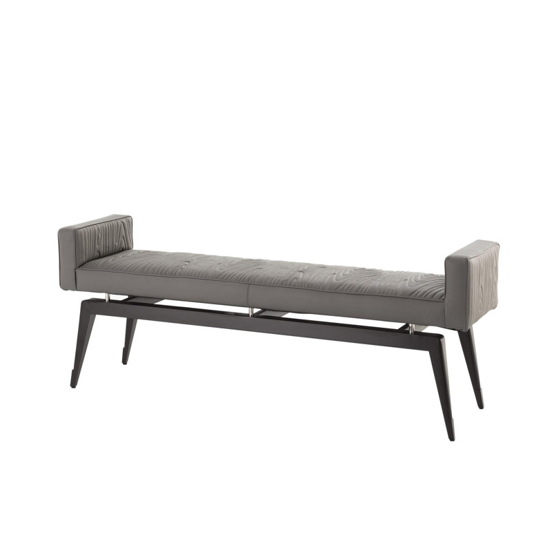Faux Bois City Bench-Grey, Gray