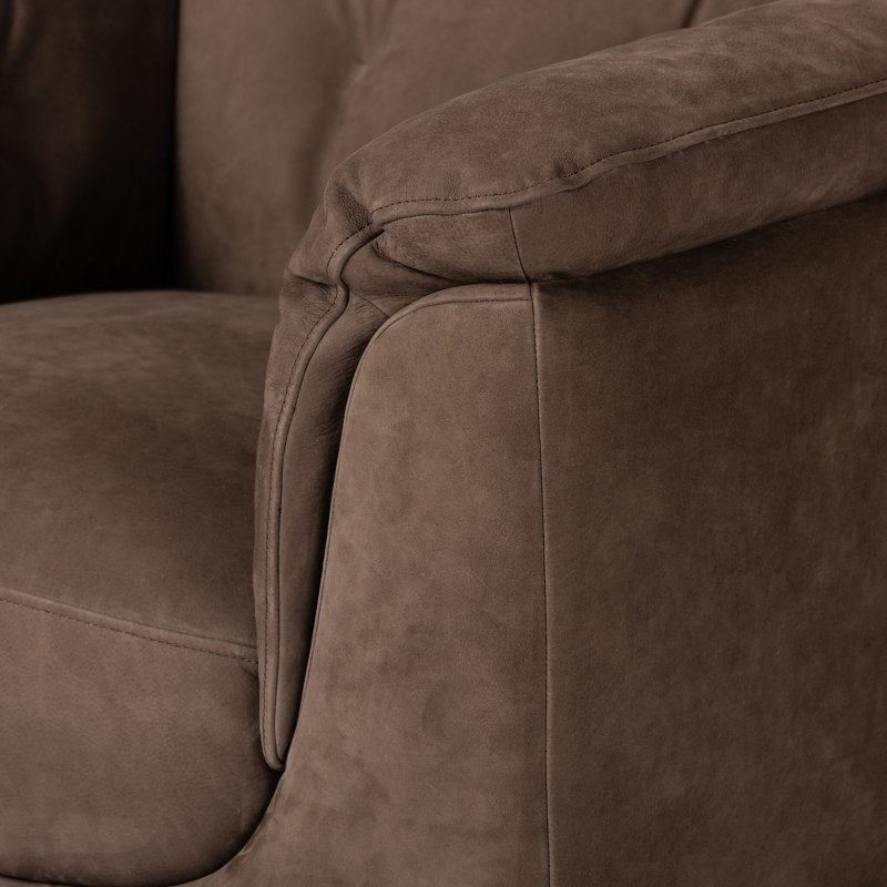 Santino Swivel Chair, Nubuck Cigar