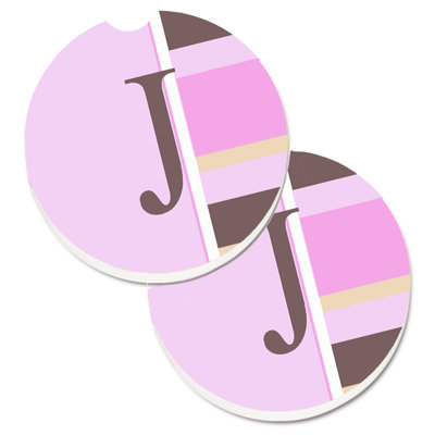 Sous-verre voiture monogramme initial