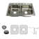 Select 33'' L Drop-In Double Bowl Stainless Steel Kitchen Sink