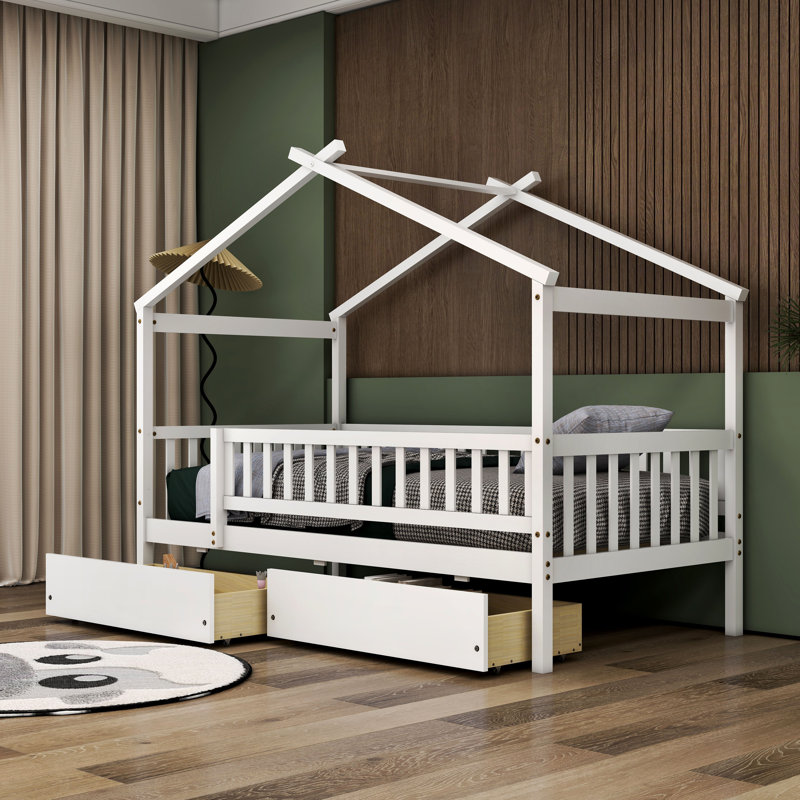 Lit pour enfant Hann, Blanc, Simple